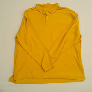L.L. Bean Long sleeve yellow polo shirt